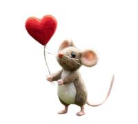 NONGYU Innovador juego de fieltro de animales con globos con corazones para regalos y decoración de animales percibidos