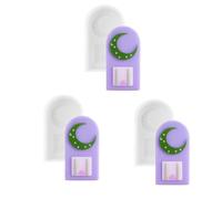 NONGYU Juego de silicona resistente de varios tamaños, accesorio portátil para suministros de manualidades, yesos, manualidades, molde de estrella