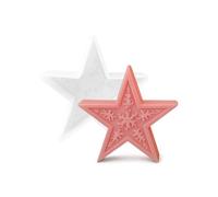 NONGYU Juego de silicona resistente de varios tamaños, accesorio portátil para suministros de manualidades, yesos, manualidades, molde de estrella