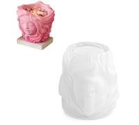 NONGYU Macetero de silicona de pelo largo para niña, diseños para arte y yesos, manualidades, decoración del hogar, proyectos de silicona