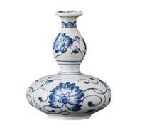 NONGYU Macetero vintage de porcelana azul y blanco, jarrón para decoración de mesa, maceta de cerámica