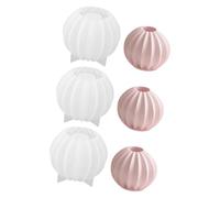 NONGYU Molde de silicona con esfera a rayas fácil de desmoldar para jabón y resina hecha a mano