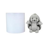 NONGYU Molde de silicona para hacer conejos con velas para jabón hecho a mano, aromaterapia, adorno de resina con velas
