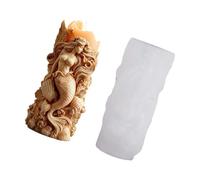 NONGYU Molde de silicona para hacer formas de doncella de mar para regalo hecho a mano, decoración del hogar, proyectos creativos, decoración del hogar