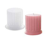 NONGYU Molde de silicona para velas, columna romana, molde 3D para decoración de pilares griegos antiguos