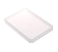 NONGYU Molde de yeso rectangular simple con forma de bandeja de fondo para posavasos, plato de resina, molde de fundición fácil de limpiar