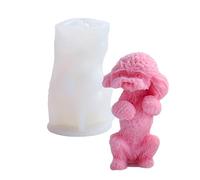 NONGYU Moldes de silicona para perros, multiusos, de silicona animal para fundición de resina, hecho a mano, jabón, yeso, figura de perro de pie