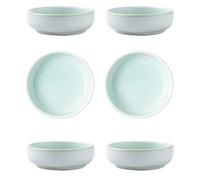 NONGYU Paquete de 6 platos de cerámica de estilo japonés de hasta 200 °C para salsas y uso en la cocina, diseño elegante, platos de fácil limpieza