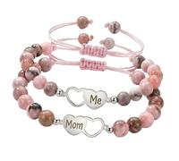 NONGYU Par de cuentas conmovedoras que simbolizan el amor, conexión perfecta entre madre e hija, talla única, como se describe, como se describe