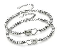 NONGYU Par de cuentas conmovedoras que simbolizan el amor, conexión perfecta entre madre e hija, talla única, como se describe, como se describe