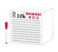 NONGYU Smashable Money for 10K / 20K, caja de colección de acrílico transparente para ahorrar dinero