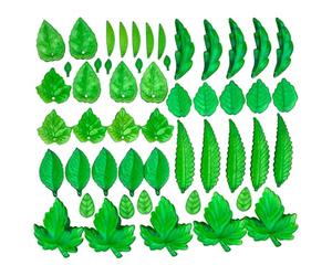 NONGYU Sofisticados colgantes transparentes de hojas verdes, formas únicas, adornos para hacer collares, collares y abalorios, talla única, como se describe, como se describe