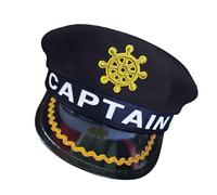 NONGYU Sombrero clásico de capitán de poliéster para sesiones de fotos, cierre ajustable, diseño perfecto para entusiastas del cosplay, sombrero de moda