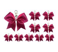 NONGYU Soporte para entusiastas del aire libre con cierre seguro y colgante de lazo brillante para un mantenimiento seguro durante las aventuras. Llavero resistente, Rosa Roja, Talla única