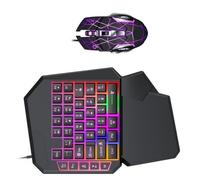 NONGYU Teclados ergonómicos para juegos de muñeca e incluye diseño de 40 teclas retroiluminadas, cable USB para juegos