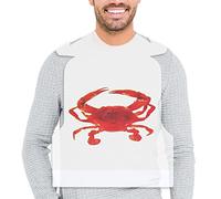 Nonley Paquete de 25 baberos de plástico para adultos de 23 pulgadas para mantener la ropa limpia en fiestas de mariscos, paquete de 25 baberos de cangrejo, L