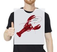 Nonley Paquete de 50 baberos de cangrejo para adultos, baberos desechables de langosta, baberos divertidos de plástico de 23 pulgadas para fiesta de cangrejo, cangrejo, mariscos, fiesta