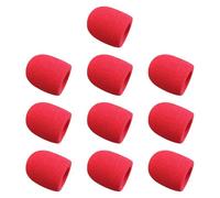 NonMiFyR 10 Fundas de Micrófono de Espuma, Resistentes Y Gruesas, de Repuesto, para Protección Contra El Viento, Ideales para Discursos, Entrevistas Y Canto, Rojo