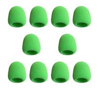 NonMiFyR 10 Fundas de Micrófono de Espuma, Resistentes Y Gruesas, de Repuesto, para Protección Contra El Viento, Ideales para Discursos, Entrevistas Y Canto, Verde