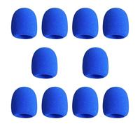 NonMiFyR 10 Fundas de Micrófono de Espuma, Resistentes Y Gruesas, de Repuesto, para Protección Contra El Viento, Ideales para Discursos, Entrevistas Y Canto, Azul