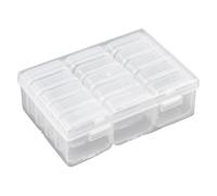 NonMiFyR 13 Piezas Caja Organizadora de Caja de Almacenamiento Caja Pequeña Transparente Portable para Almacenar Piezas Pequeñas, 15 Cajas Pequeñas, Individual