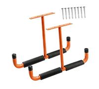 NonMiFyR 2 Piezas Gancho de rganizador Garage Colgador de Herramientas Estante para Madera Hierro Antioxidante Adecuado para Ordenar Bicicletas Almacén, Naranja