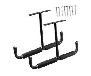 NonMiFyR 2 Piezas Gancho de rganizador Garage Colgador de Herramientas Estante para Madera Hierro Antioxidante Adecuado para Ordenar Bicicletas Almacén, Negro