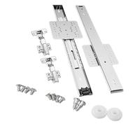 NonMiFyR 2 Piezas Riel Deslizante para Puerta Retráctil para Armario Kit de Hardware de Puertas Correderas Deslizadores Ocultos de Metal Adecuado para, 500 mm