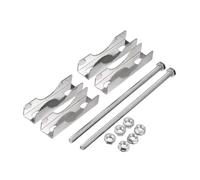 NonMiFyR Abrazadera de mástil de antena doble, soporte de mástil, kit de herrajes de montaje de hierro de alta resistencia para TV, radioaficionados, antenas
