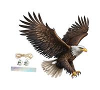 NonMiFyR Adorno de águila 2D, Letrero Plano Creativo con Cuerda, Fácil de Colgar, Decoración Colgante para Jardín, Cerca, Patio, Granja, Exteriores, Style a