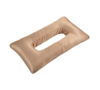NonMiFyR Almohada para Dormir Almohada para Oído Perforado Almohada Ergonómica Hielo Seda Transpirable Fácil Cuidado Recomendada para Usan Auricu, CafÉ, tal como se describe