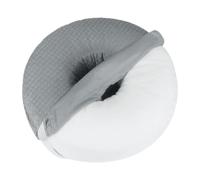 NonMiFyR Almohada para Piercings, Almohada Tipo Donut para Auriculares Y Pendientes, Cómoda, Funda Extraíble, Suave, con Piercing para La Oreja, Almohada, Gris, tal como se describe