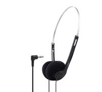 NonMiFyR Auriculares Diadema Retro Alambre Acero Portátil Auricular Pequeño Diseño Metálico Resistente Adecuado para Fotografía Accesorios Viaje Música, Negro