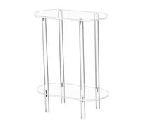 NonMiFyR Auxiliar Rectangular de Acrílico Transparente, 2 Niveles, Antideslizante, Práctica, Pequeña, de Fácil Montaje, Ideal para Dormitorios Y Oficina