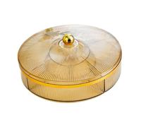 NonMiFyR Bandeja para Aperitivos de Frutas Deshidratadas, Bandeja para Snacks, Fácil de, Recipiente para Almacenar Alimentos, Bandeja de Servir DIV, Ámbar, Individual