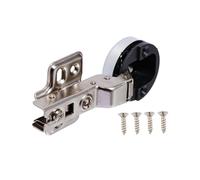 NonMiFyR Bisagras para Puertas de Vidrio, Bisagras Fijas de Acero, Bisagras para Bricolaje, Oculta con Orificio de 35 Mm, para Gabinetes Domés, Curva media