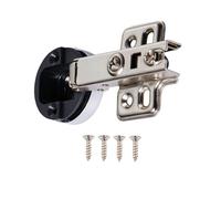NonMiFyR Bisagras para Puertas de Vidrio, Bisagras Fijas de Acero, Bisagras para Bricolaje, Oculta con Orificio de 35 Mm, para Gabinetes Domés, Derecho