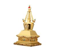 NonMiFyR Bodhi Stupa Torre Decoración Ornamento Estatua Pagoda Buda de Aleación de Zinc con Diseño Tradicional y Acabado Elegante Adecuada para, L