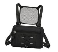 NonMiFyR Bolsa de Pecho para binoculares, Bolsa Protectora, multibolsillo, multifunción, de Tela Oxford, Soporte para binoculares, arnés para, Negro