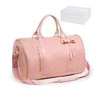 NonMiFyR Bolsa de Viaje Convertible Bolsa de Mano Bolsa Bolsa Porta Trajes Maleta con Organizador para Ropa y Calzado Materiales PU y Poliéster Adecuada para, Rosado, Rosado