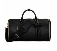 NonMiFyR Bolsa de Viaje Convertible Bolsa de Mano Bolsa Bolsa Porta Trajes Maleta con Organizador para Ropa y Calzado Materiales PU y Poliéster Adecuada para, Negro, Negro