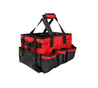 NonMiFyR Bolsa Organizadora de Limpieza Versátil Y Espaciosa con Bolsillos Alrededor Sostiene Eficazmente Herramientas de Limpieza Productos de Cuidado Domésti, Rojo