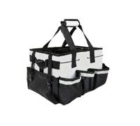 NonMiFyR Bolsa Organizadora de Limpieza Versátil Y Espaciosa con Bolsillos Alrededor Sostiene Eficazmente Herramientas de Limpieza Productos de Cuidado Domésti, Blanco