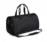 NonMiFyR Bolso de Viaje Hombre Bolsa de Gimnasio Bolsa de Hombro Maletín Portatrajes con Funda para Colgar Trajes y Correas Ajustables Resistente al Agua, Tela Negra