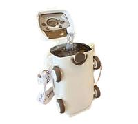 NonMiFyR Botella de Agua Infantil con Forma de Autobús, Vaso para Beber Al Aire Libre de 500 Ml, Botella de Agua a Prueba de Fugas para Niños Que Corren, Beige