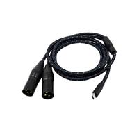 NonMiFyR Cable de audio tipo C a doble XLR macho para teléfonos inteligentes y portátiles, portátil, 6,6 pies, 3 pines