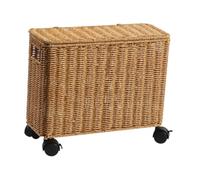 NonMiFyR Caja de Almacenamiento Delgada, Cesta con Ruedas, Revistero Multifuncional Ligero, Organizador para Pequeños Artículos de Oficina, tal como se describe, 38cm X 15cm X 33cm