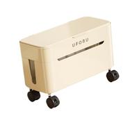 NonMiFyR Caja de Almacenamiento, Organizador de Escritorio Perforado, Compartimento para, a Prueba de Polvo, Caja de Almacenamiento, Compartimento, Pa, Blanco