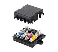 NonMiFyR Caja de fusibles de 5 vías, portafusibles, resistente y práctica, con cubierta protectora de repuesto para autobuses, generadores, coches, camiones y