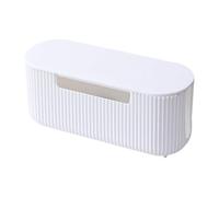 NonMiFyR Caja Organizadora de Cables para Ocultar Cables Eléctricos con Tapa para TV, Ordenador Y Tomas de Corriente. Adecuada para El Hogar Y La Oficina, Blanco, Individual